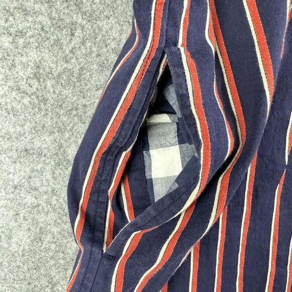 Hanna Andersson Dress Womens L Blue Stripe Shift Stretch Cap Sleeves Pockets - Picture 5 of 15